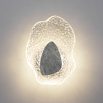 Бра с волнообразным стеклянным плафоном и вставкой из мрамора Liquid Stone варинант исполнения - 3 | Loft Concept в Грозном