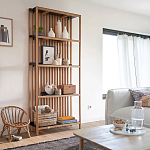 Стеллаж из дерева и метала Furniture Gutter and Lattice Rack варинант исполнения - 7 | Loft Concept в Грозном