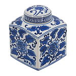 Ваза с крышкой в китайском стиле Oriental Blue & White Ornament Vases варинант исполнения - 1 | Loft Concept в Грозном