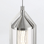 Подвесной светильник хромированного цвета с прозрачным цилиндрическим стеклянным плафоном Eurofase варинант исполнения - 5 | Loft Concept в Грозном