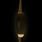 Подвесной светильник с хрустальным плафоном и бронзовым основанием Renee Glass Drops  варинант исполнения - 5 | Loft Concept в Грозном