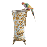 Ваза фарфоровая с птицей на бронзовой ветке Garden of Eden варинант исполнения - 5 | Loft Concept в Грозном