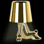 Настольная лампа фигурная золотого цвета с гладким абажуром Высота 17 см Sophia варинант исполнения - 5 | Loft Concept в Грозном