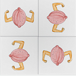 Плитка дизайнерская с узором Лимон варинант исполнения - 1 | Loft Concept в Грозном