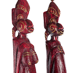 Комплект из 2-х деревянных статуэток Asmat Statuettes Red варинант исполнения - 3 | Loft Concept в Грозном