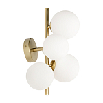 Бра с золотым основанием и 5-ю белыми шарообразными плафонами Bubble варинант исполнения - 2 | Loft Concept в Грозном