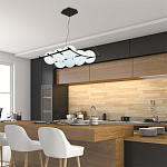 Люстра подвесная с 9-ю плафонами в форме шара Yarvi варинант исполнения - 2 | Loft Concept в Грозном