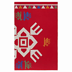 Плед хлопковый по мотивам чувашских орнаментов Ural and Siberian Patterns варинант исполнения - 1 | Loft Concept в Грозном