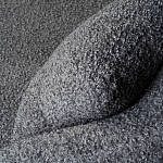 Кушетка серая с обивкой букле Thalia Grey Boucle Sofa варинант исполнения - 2 | Loft Concept в Грозном