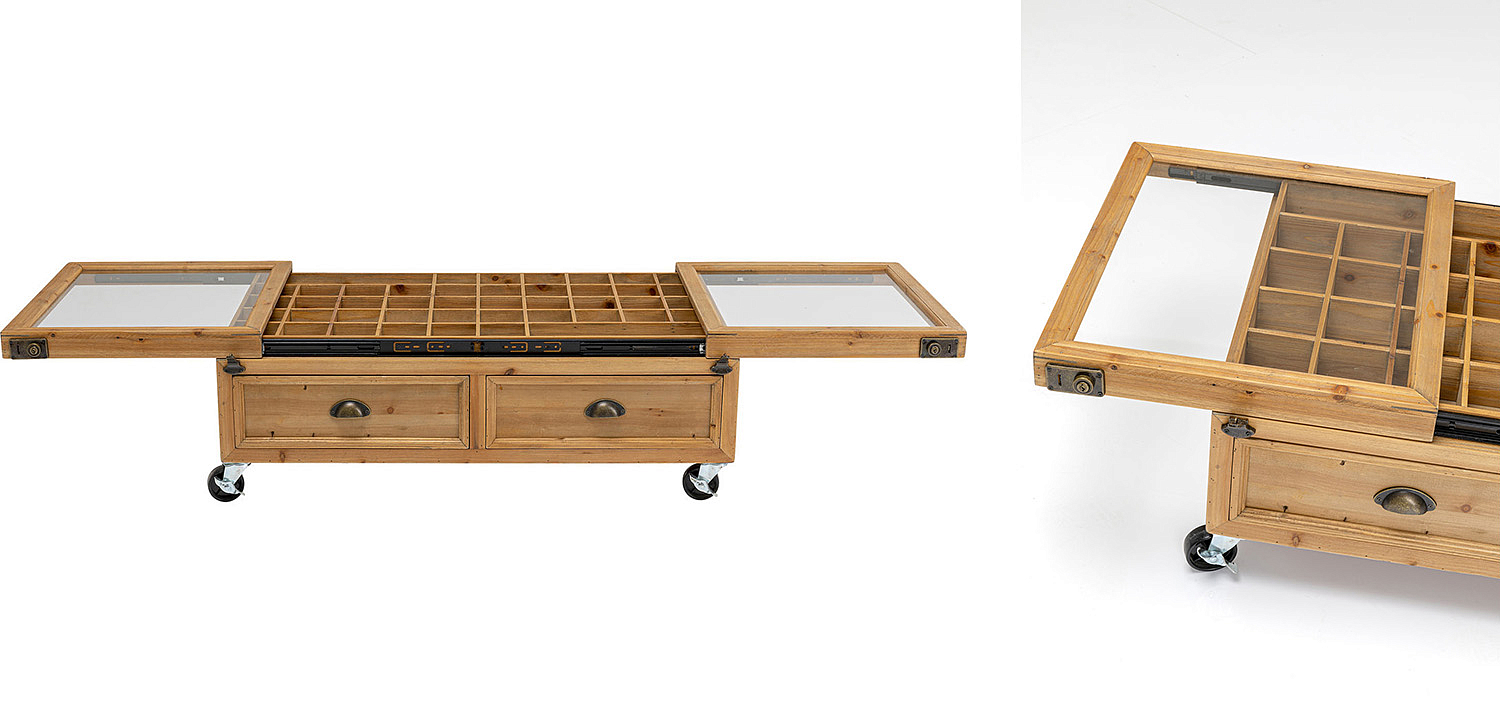 Кофейный стол Wooden Storage Space Кофейный стол Wooden Storage Space - Loft-Concept в Грозном