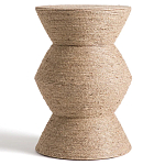 Приставной стол с отделкой из джута Juti D30 см варинант исполнения - 2 | Loft Concept в Грозном