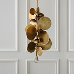 Люстра креативная из дисков цвета латунь Constellation Light and Style варинант исполнения - 2 | Loft Concept в Грозном