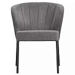 Стул серый с широкой закругленной спинкой Chair Gray Attractive варинант исполнения - 1 | Loft Concept в Грозном