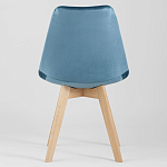 Стул с мягким велюровым сиденьем Arvika Blue варинант исполнения - 4 | Loft Concept в Грозном