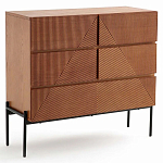 Комод с геометрическим рисунком на ящиках Anders Dark Wood варинант исполнения - 1 | Loft Concept в Грозном