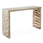 Консоль Дизайнерская Kenya Console ZEBRA Bone Inlay Beige варинант исполнения - 3 | Loft Concept в Грозном