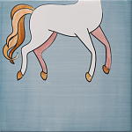 Плитка с узором Девочка единорог варинант исполнения - 6 | Loft Concept в Грозном