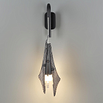 Бра черного цвета с плафоном из рельефного стекла Glass Pod варинант исполнения - 8 | Loft Concept в Грозном