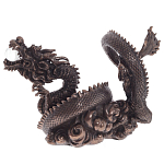 Декоративная статуэтка Дракон Fuzanglong Dragon Dark Bronze Statuette варинант исполнения - 3 | Loft Concept в Грозном