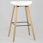 Барный стул на ножках из натурального дерева Boras White варинант исполнения - 5 | Loft Concept в Грозном