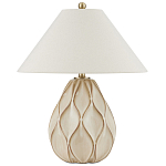 Настольная лампа с волнистым узором и абажуром в форме конуса Macrame варинант исполнения - 3 | Loft Concept в Грозном