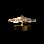 Бра в форме прозрачного стеклянного цветка с рельефной текстурой Textured Glass варинант исполнения - 12 | Loft Concept в Грозном