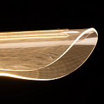 Люстра линейная с прозрачным волнообразным плафоном Wave Line варинант исполнения - 7 | Loft Concept в Грозном