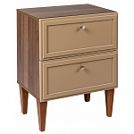 Тумба прикроватная бежевая из массива бука с 2-мя ящиками Wenge Light варинант исполнения - 1 | Loft Concept в Грозном
