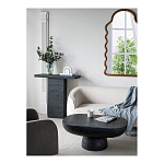 Столик кофейный черного цвета с овальной столешницей и круглым основанием Black Dalmen Table варинант исполнения - 4 | Loft Concept в Грозном