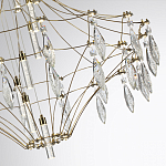 Люстра подвесная из металла с прозрачными подвесками из хрусталя Quasar 93 варинант исполнения - 3 | Loft Concept в Грозном