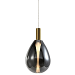 Подвесной светильник со стеклянным плафоном в форме капли дымчатого цвета NAOMI drop smoke варинант исполнения - 1 | Loft Concept в Грозном
