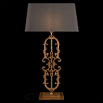 Настольная лампа на ажурном чугунном основании с тканевым серым абажуром Openwork Lamp варинант исполнения - 2 | Loft Concept в Грозном