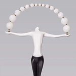 Торшер черно-белая статуэтка Девушка Girl Carries Light Balls варинант исполнения - 2 | Loft Concept в Грозном