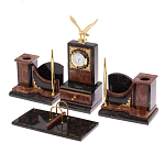 Настольный письменный набор из лемезита и змеевика с декором в виде Орла в подарочной упаковке Successful Leader варинант исполнения - 2 | Loft Concept в Грозном