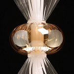 Подвесной светильник с вертикальной композицией из прозрачных и янтарных стеклянных шаров и ромбов Gabriel Scott Luna варинант исполнения - 17 | Loft Concept в Грозном