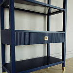 Стеллаж Elsa Dreams Blue со стеклянными полками и ящиком варинант исполнения - 5 | Loft Concept в Грозном