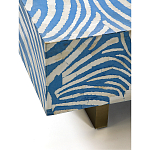 Кофейный стол Kenya Coffee Table Bone Inlay ZEBRA blue варинант исполнения - 3 | Loft Concept в Грозном