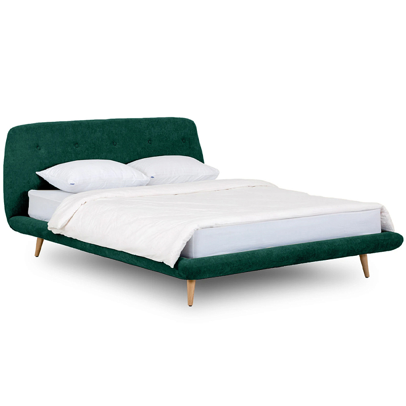 Кровать с мягким изголовьем Palmer Bed Мульти Зеленый Бежевый Бургундский красный Зеленый шалфей Серый Бирюзовый Оранжевый Желтый в Грозном | Loft Concept 