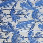 Мебельная ткань Вышивка синий принт 280 см T2-136 варинант исполнения - 1 | Loft Concept в Грозном