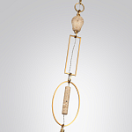 Подвесной светильник с плоским прозрачным плафоном и декоративной вставкой из текстурного камня Tectona  варинант исполнения - 7 | Loft Concept в Грозном