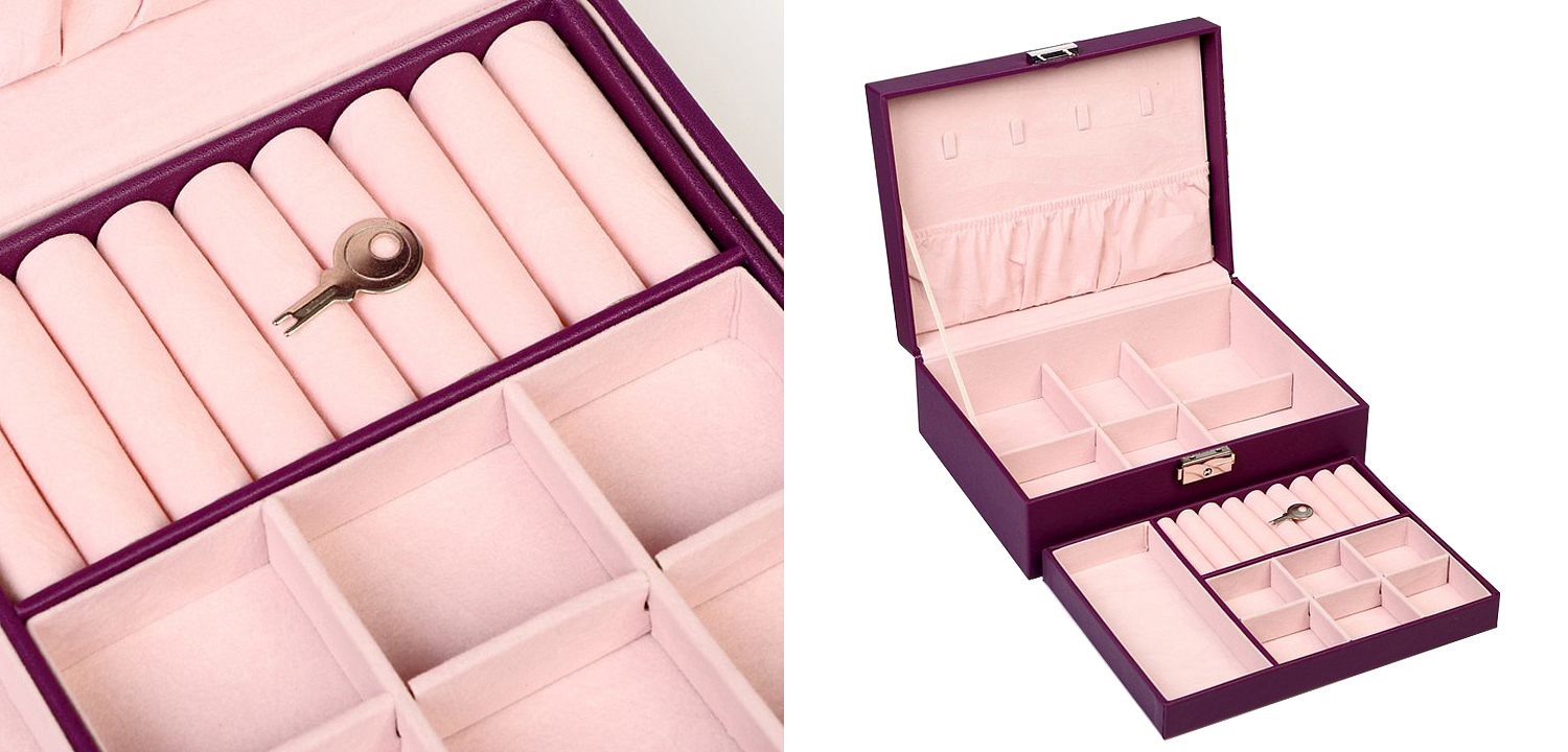 Шкатулка Porfirio Jewerly Organizer Box violet Шкатулка Porfirio Jewerly Organizer Box violet - Loft-Concept в Грозном