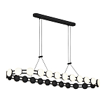 Люстра овальная с круглыми светодиодными источниками света Maxine Light варинант исполнения - 7 | Loft Concept в Грозном