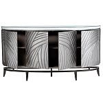 Комод фактурный серебристый с дверцами Silver Chest of Drawers варинант исполнения - 2 | Loft Concept в Грозном