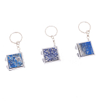 Зеркало брелок складное двухстороннее из натурального камня Лазурит Stone Mirrors варинант исполнения - 8 | Loft Concept в Грозном