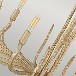 Люстра дизайнерская золотого цвета с 6-ю лампами на изогнутых рожках с текстурной поверхностью Hinkley варинант исполнения - 5 | Loft Concept в Грозном