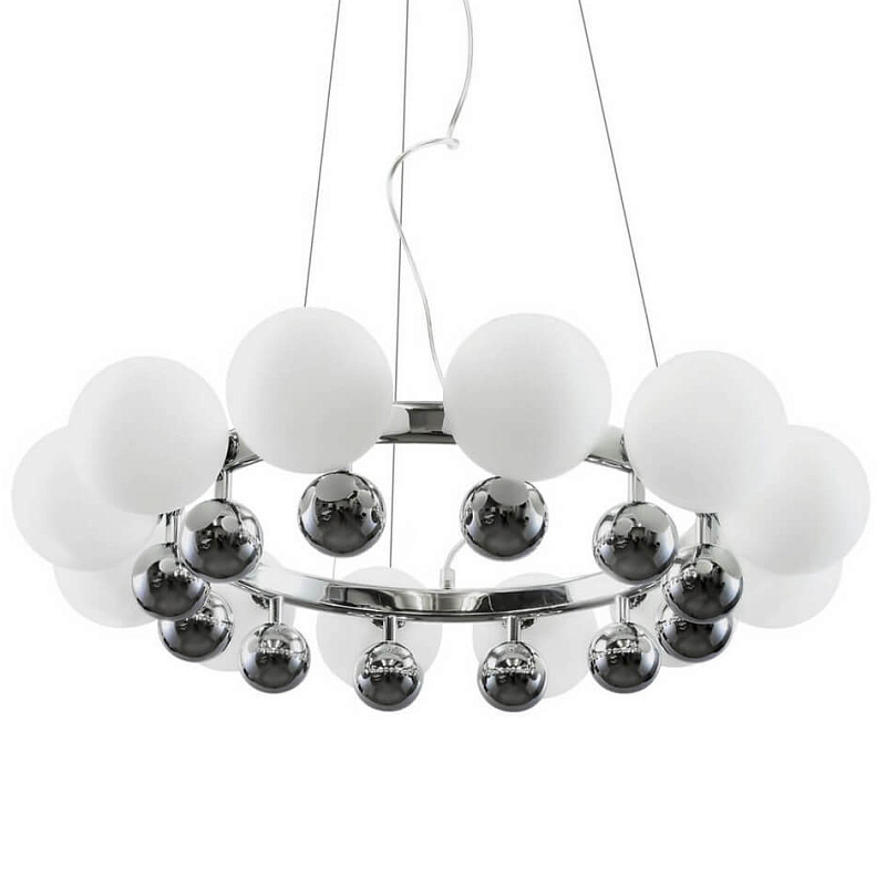 Люстра Pearl Bracelet Chandelier Белый Хром Люстра Pearl Bracelet Chandelier Белый Хром в Грозном | Loft Concept