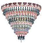 Люстра круглая с декором из разноцветных элементов в виде листьев Changing Seasons варинант исполнения - 2 | Loft Concept в Грозном