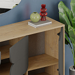 Комод цвета древесины с 3-мя дверцами и выдвижным ящиком темно-серого цвета SPARK CONSOLE OAK ANTHRACITE варинант исполнения - 4 | Loft Concept в Грозном