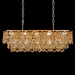 Люстра овальная каскадная с подвесками в форме колец Galaxy of Light варинант исполнения - 2 | Loft Concept в Грозном