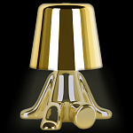 Настольная лампа фигурная золотого цвета с гладким абажуром Высота 17 см Sophia варинант исполнения - 1 | Loft Concept в Грозном